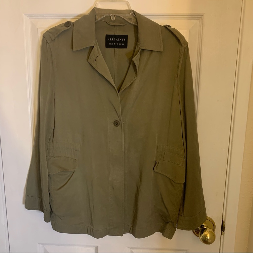 AllSaints Olive Green Kaiya Jacket